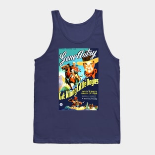 Vintage Western Movie Poster - Git Along Little Dogies Tank Top